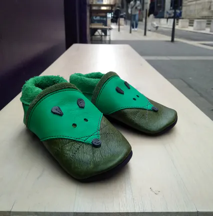 Anna bauer chaussons bebe souris