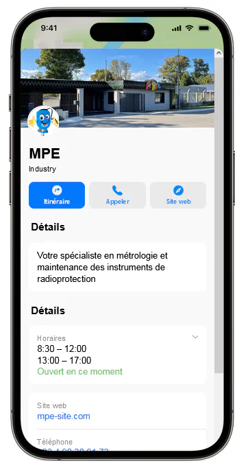 Decouvrez notre fiche entreprise sur Plans, Maps et Waze !