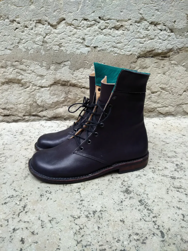 Anna bauer chaussures noir bottier fait main lyon