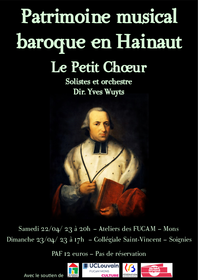 Patrimoine musical baroque en Hainaut - Mons & Soignies - 22 & 23/04/2023