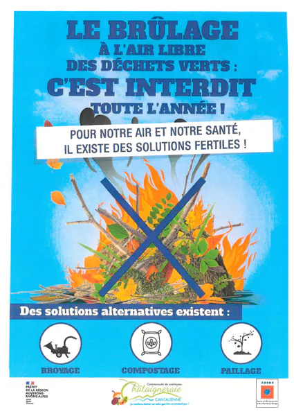 Le brûlage à l'air libre des déchets verts interdit