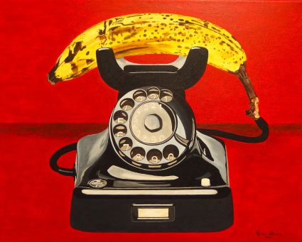 Téléphone-banane 50 x 40 cm