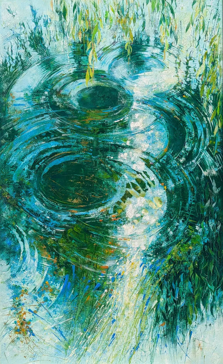 Sur l eau balayant ses larmes 130 x 81 2