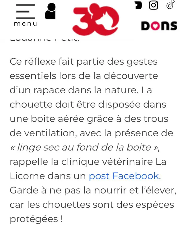 Article 30 millions d amis la licorne