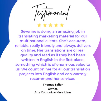 Testimonials english