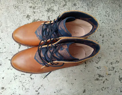 Anna bauer bottines camel ich bin ein createur serigraphie