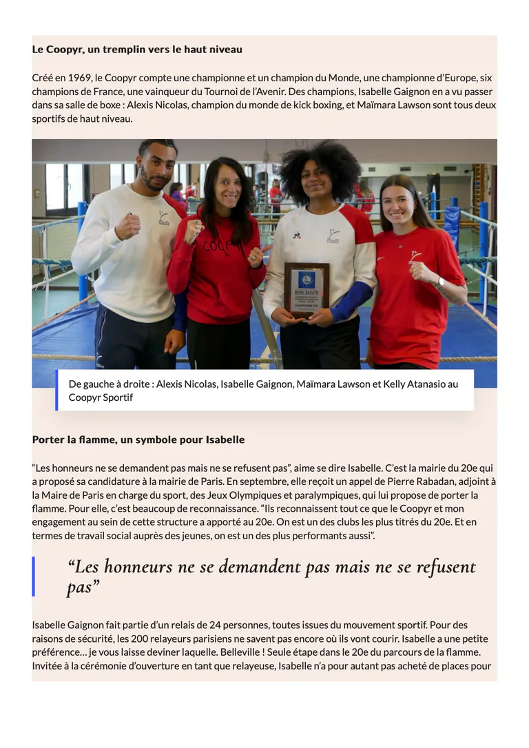 Isabelle flamme olympique 4