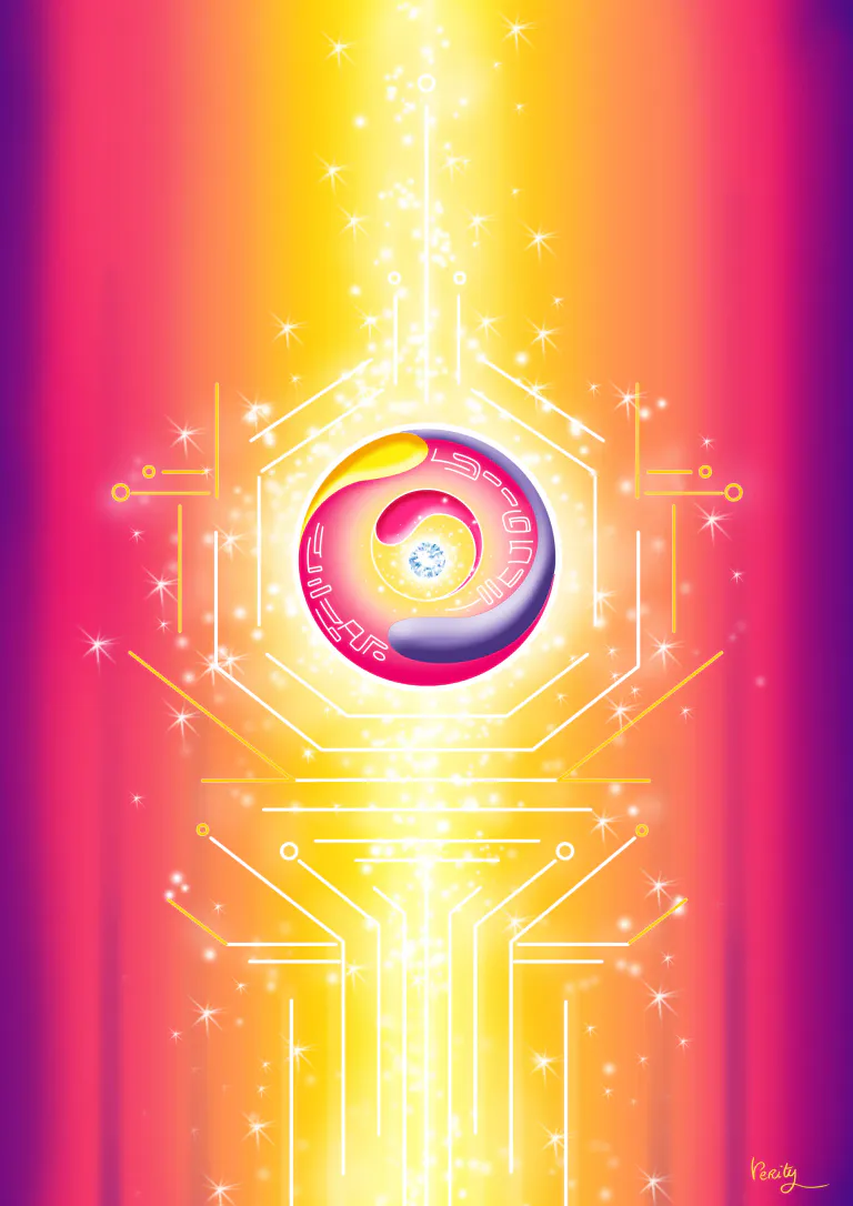 Symbole vibratoire rvb