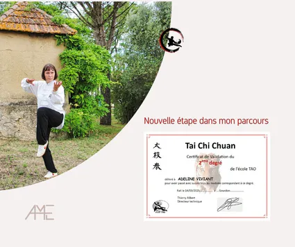 Diplome 2eme degre tai chi ecole tao artdumieuxetre adeline viviant