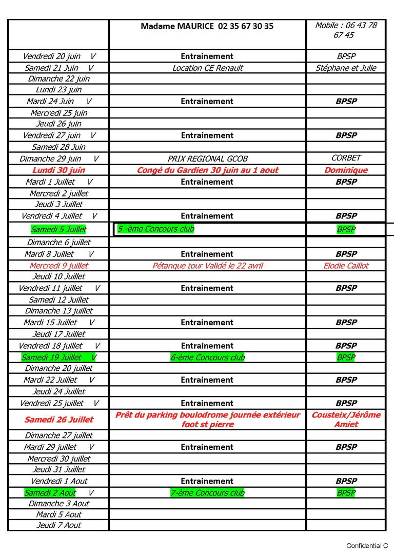 Calendrier boulodrome 2025 difusion le 27 05 conv 2