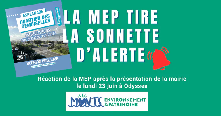 Embellissement Esplanade de la Mer, la MEP tire la sonnette d'alerte