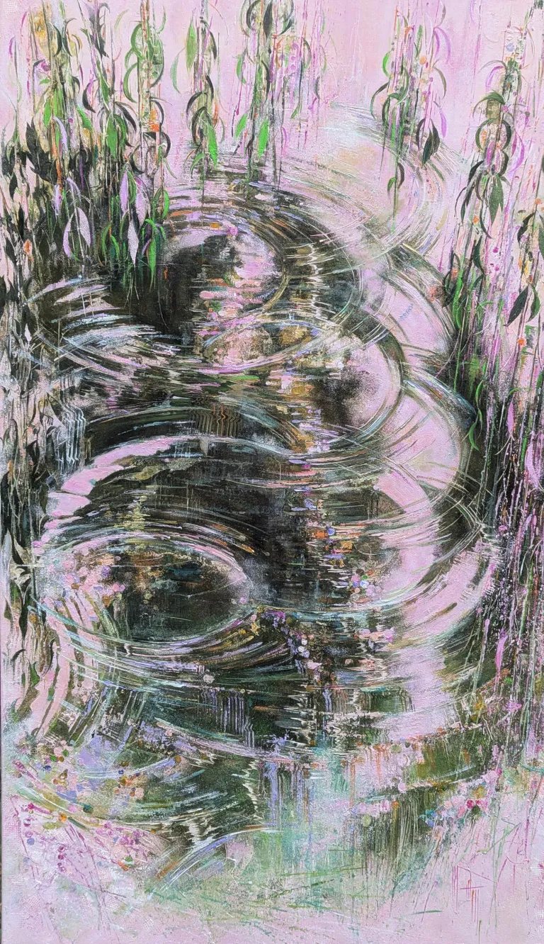 Nadine pillon reflets du saule 146 x 89