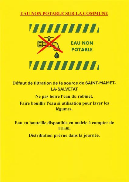 EAU NON POTABLE