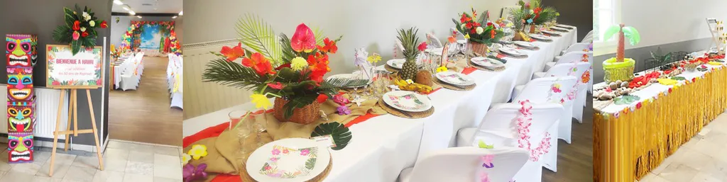 L'anniversaire sur le thème d'Hawaï