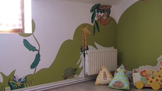 Peinture décorative sur mur/ Chambre enfant/www.agnesbichat.com