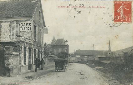 Bouafles la grande rue 1908