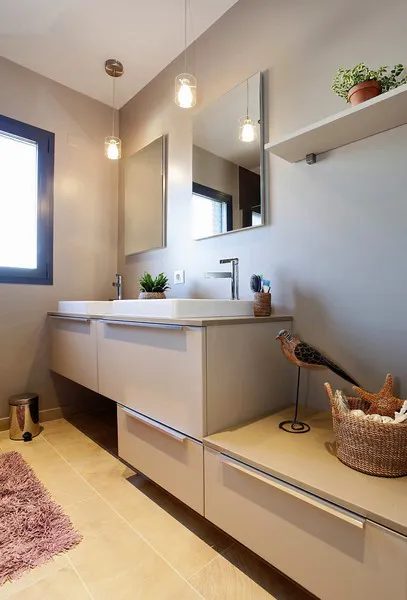 Salle de bains pyram tequila melaminie beige cappucino 2