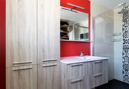 Salle de bains pyram tequila melamine chene bardolino naturel 1