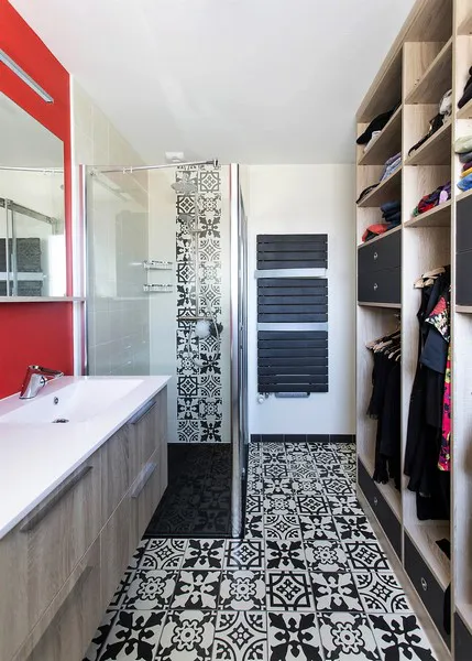 Salle de bains pyram tequila melamine chene bardolino naturel 3