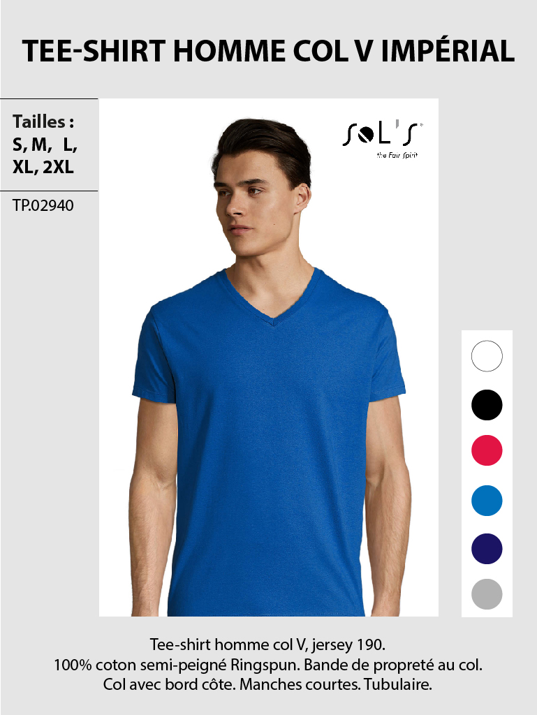 Tee-shirt-homme-col-V-imperial