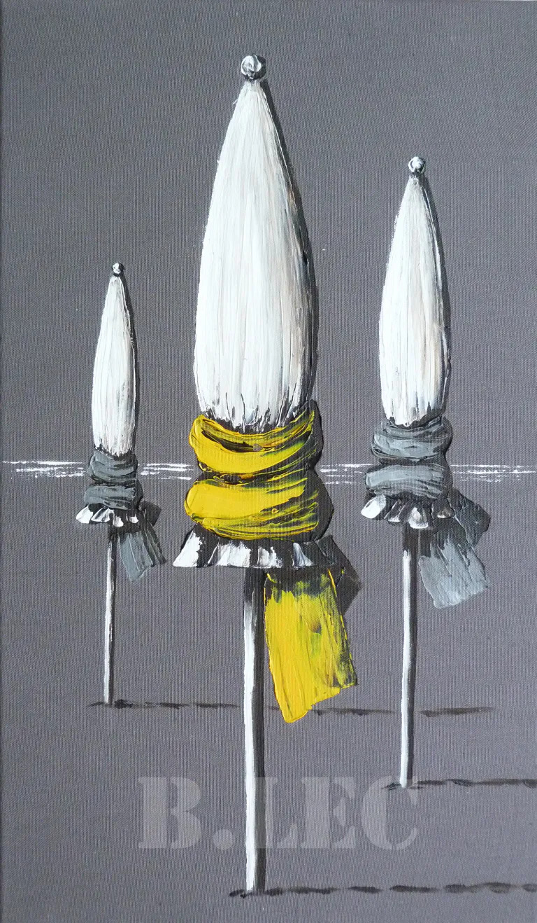 Parasols jaune gris