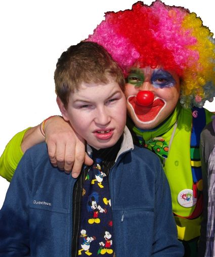 14 ans de Thibaut Mc Donald s Rumilly Photo de TOTO le clown avec Thibaut GODART