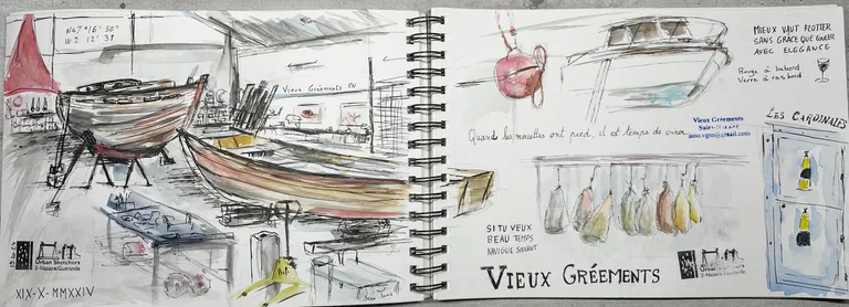 Les Vieux Gréements, une fois de plus croqués par les Urban Skechers de SN presqu'île