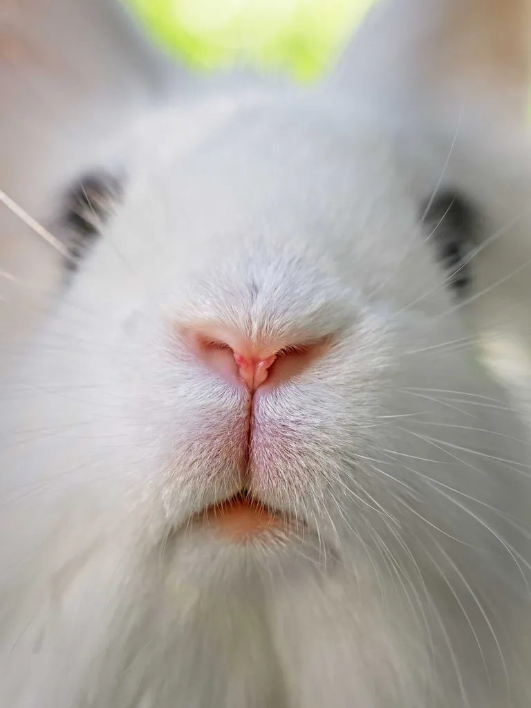Photo macro nez museau bouche lapin