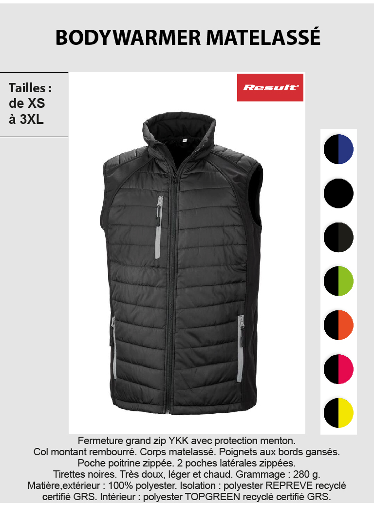 bodywarmer matelassé Result