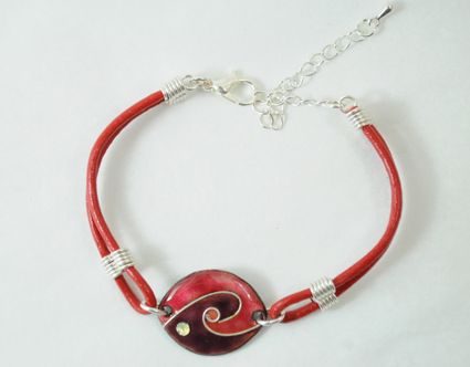 Bracelet ovale rouge 2
