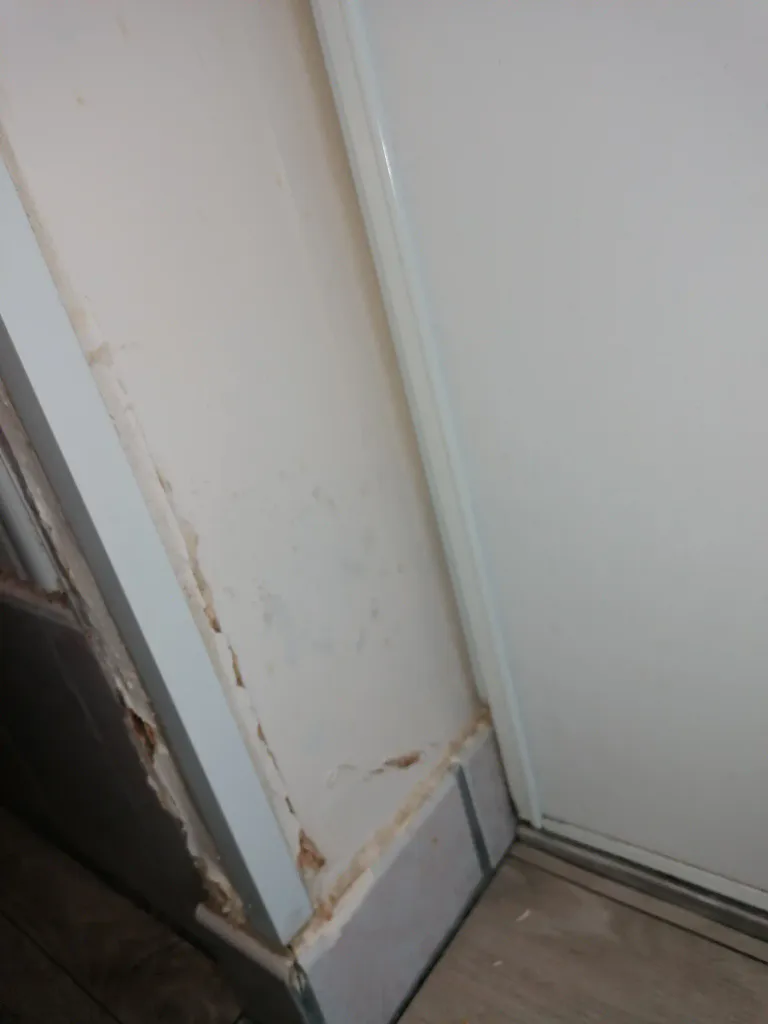 Travaux de peinture apres un degat des eaux dans cette salle d eau a saint sebastien sur loire 44230