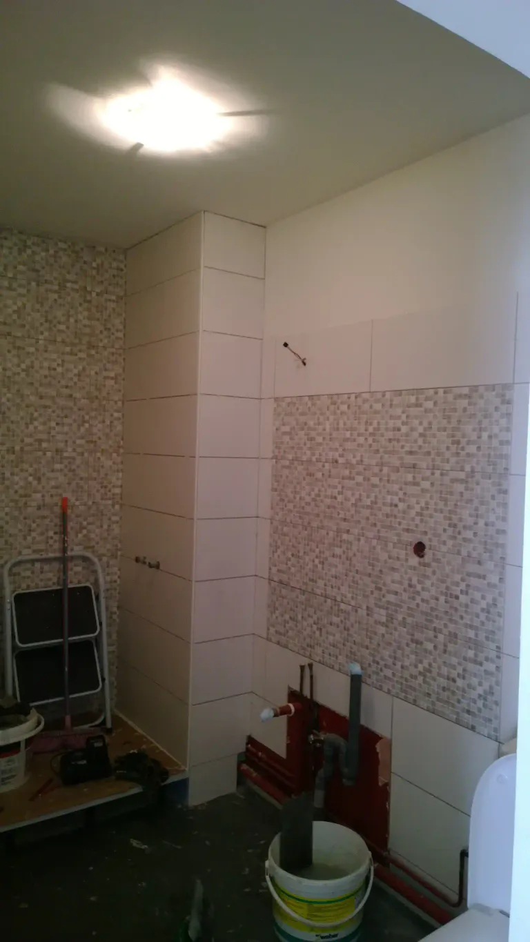 6 creation d un espace douche pose de carrelage sol faience et mosaique murale a vertou 44120