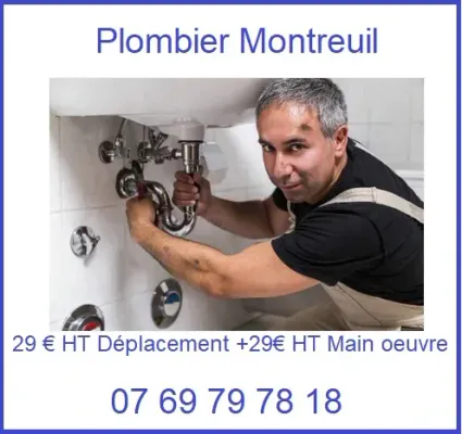 Plombier Montreuil 93100 : Avril 2023