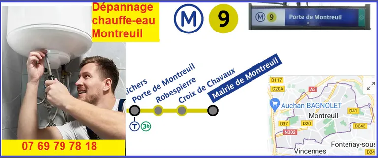 Plombier montreuil 93100:  Dépannage chauffe-eau