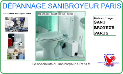 dépannage sanibroyeur à Paris