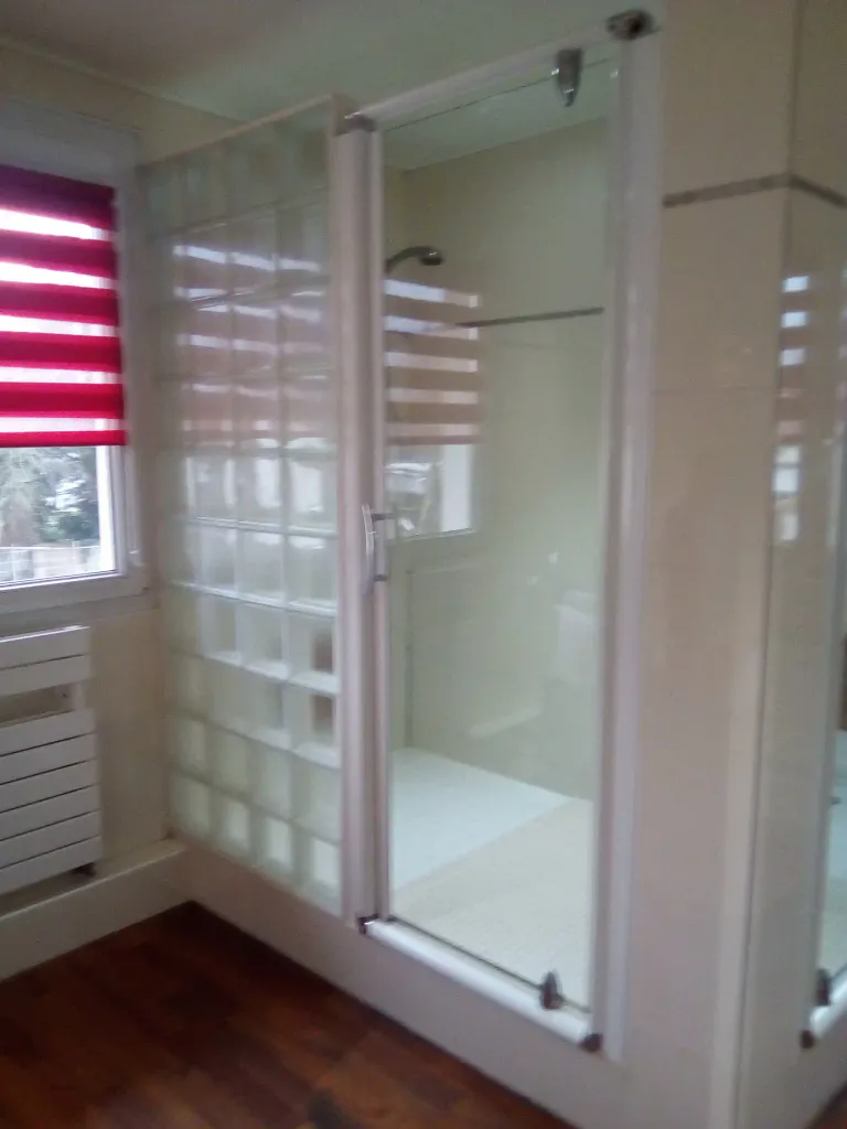 1 photo avant renovation douche avec panneau vertou