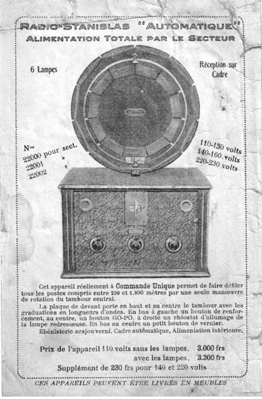 Catalogue radio stanislas 1929 page 2