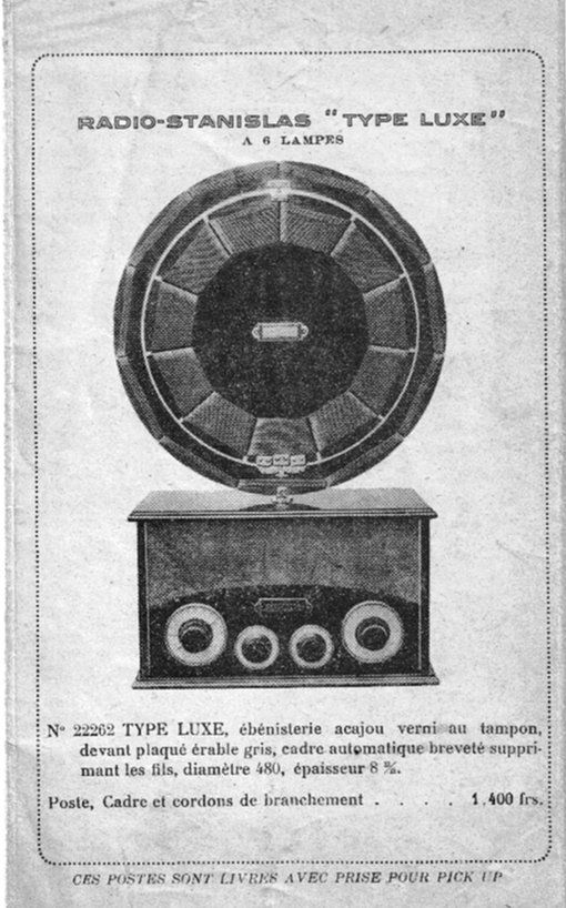Catalogue radio stanislas 1929 page 6