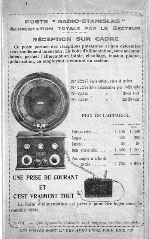 Catalogue radio stanislas 1929 page 7