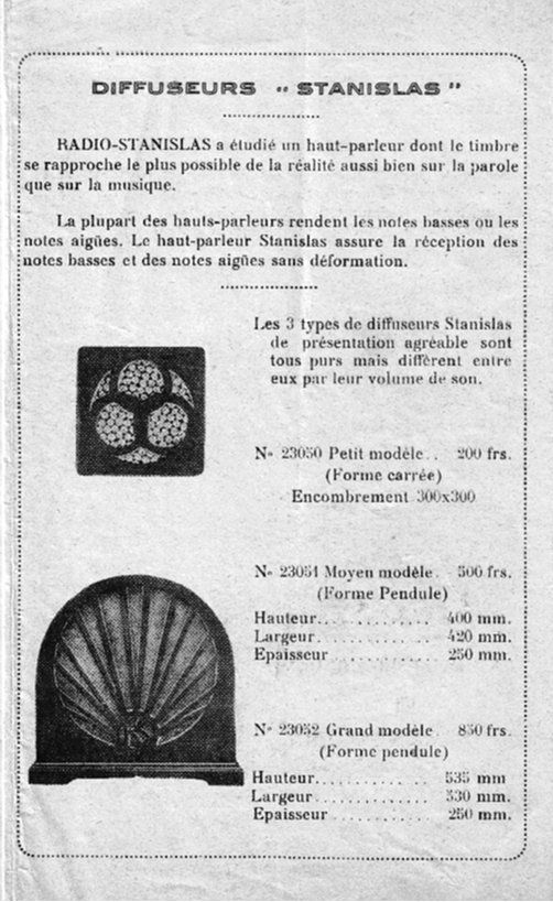 Catalogue radio stanislas 1929 page 14
