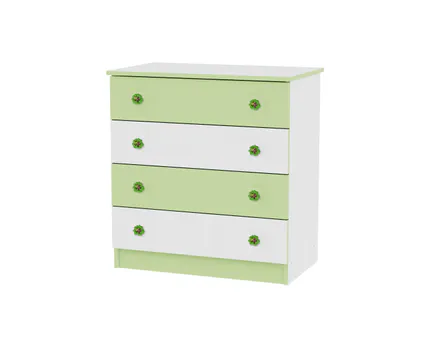 6dresser white green new large