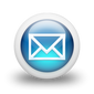 E mail icon 3d glossy blue orb icon business envelope4