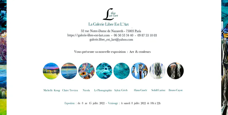 Exposition du 9 au 15 Juillet 2022