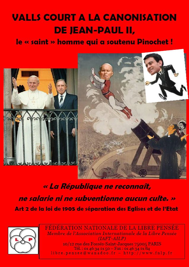Pape canonise affiche Valls
