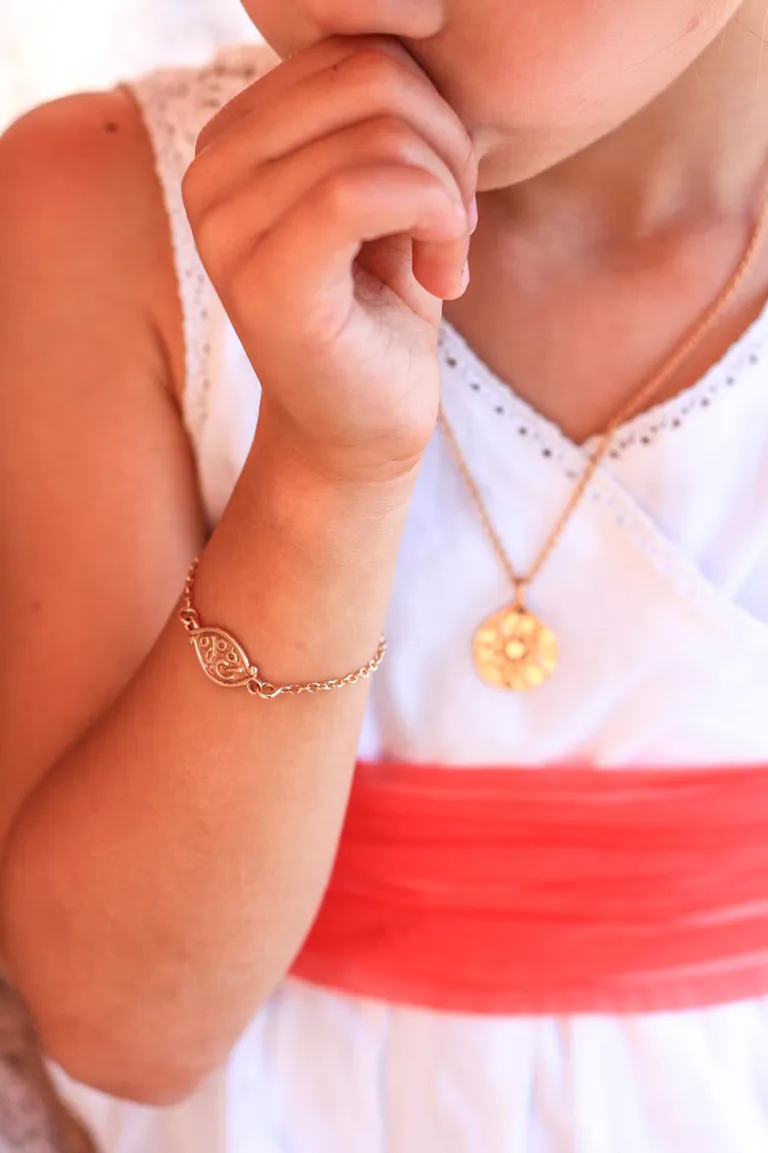 Paola medaille de bapteme et gourmette enfant