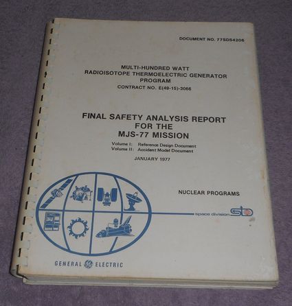 Voyager final safety analysis report book 1 
