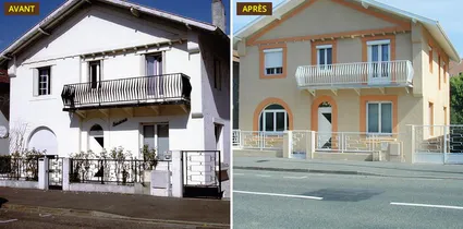 Renovation facade maison ancienne raval facades 64renovation de facade dune ancienne ferme a nay 1