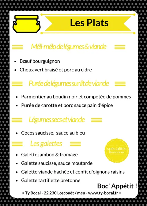 Flyer menu hiver plat