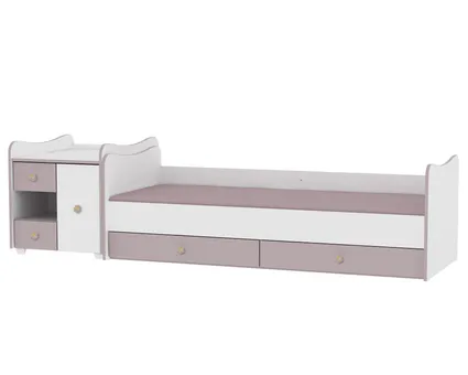 3minimax teenage bed cupboard white cappuccino medium