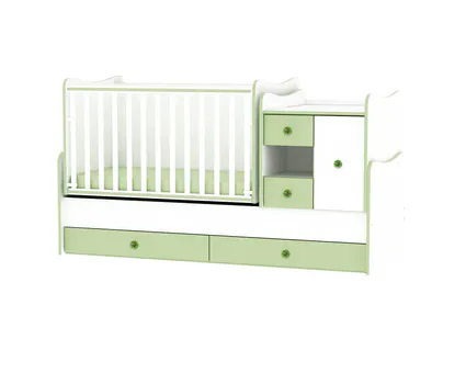 9minimax baby bed white green medium